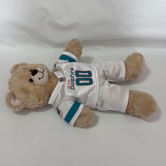 NFL Miami Dolphins Build A Bear With Football Uniform Build A Bear BAB Plush - Picture 3 of 12